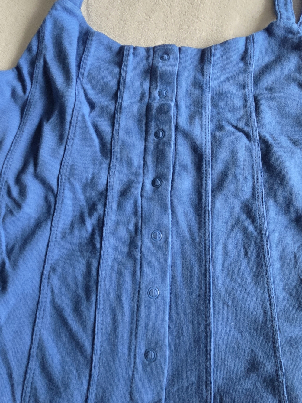 True Kids’ Cobalt Blue Ribbed Button-Front Tank - Picture 3 of 6